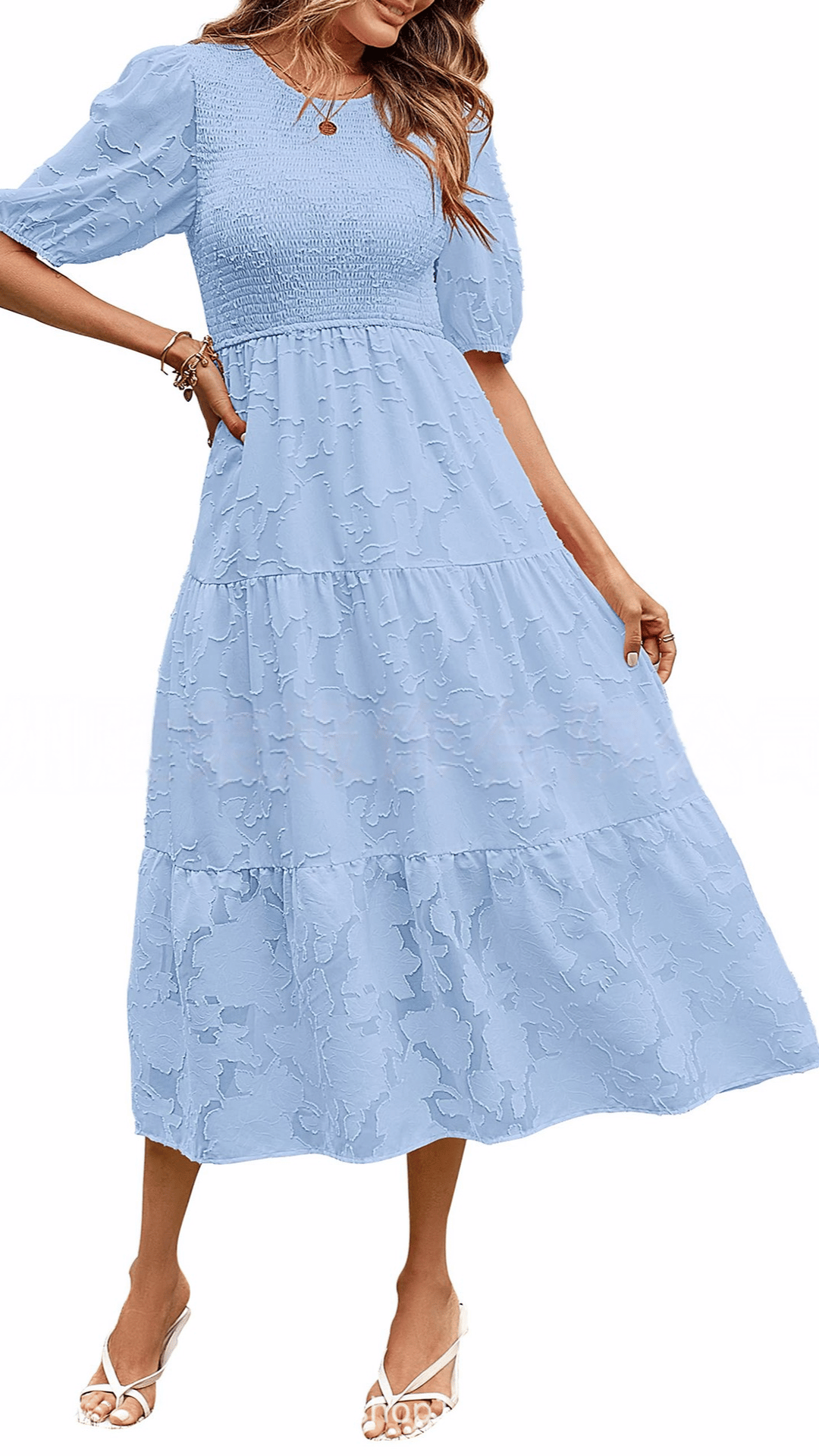 🌸 THE SMOCKED BUBBLE MAXI: PUFF SLEEVES, FLORAL LACE, TIERED DREAMS — YOUR 2026 SUMMER ROMANCE STARTS HERE 🌸