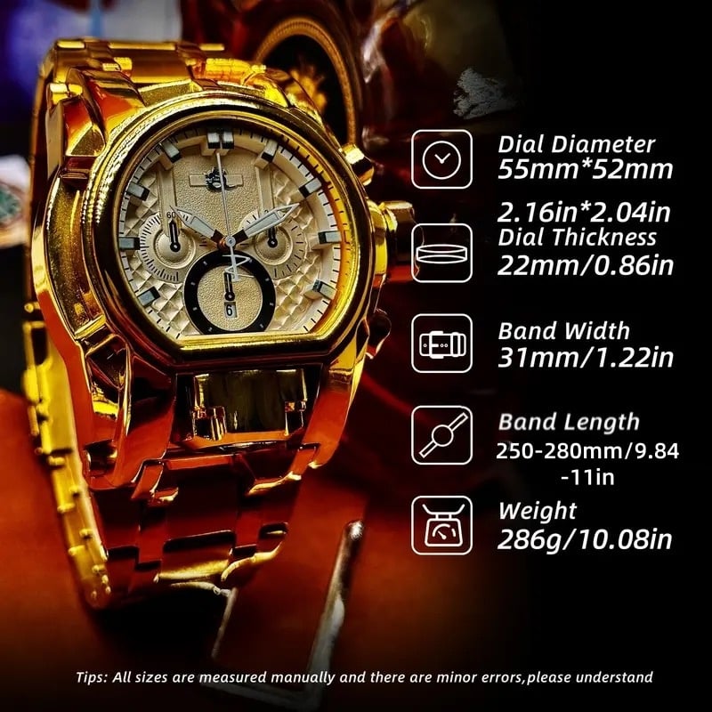 Large dial compass sports watch