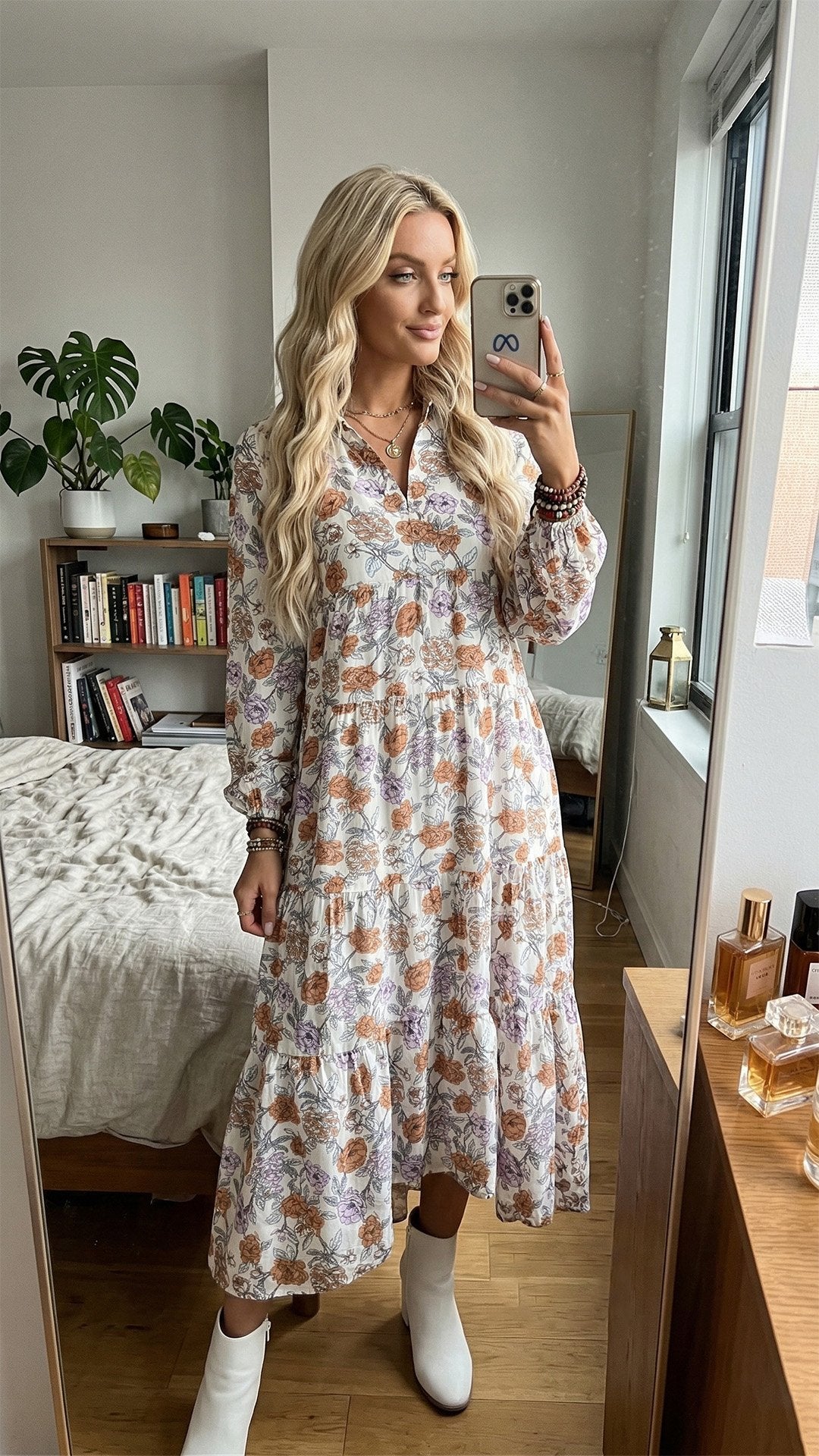 🌸 THE BOHO LANTERN DRESS: V-NECK, PUFF SLEEVES, A-LINE SWING — YOUR SUMMER SOULMATE 🌸