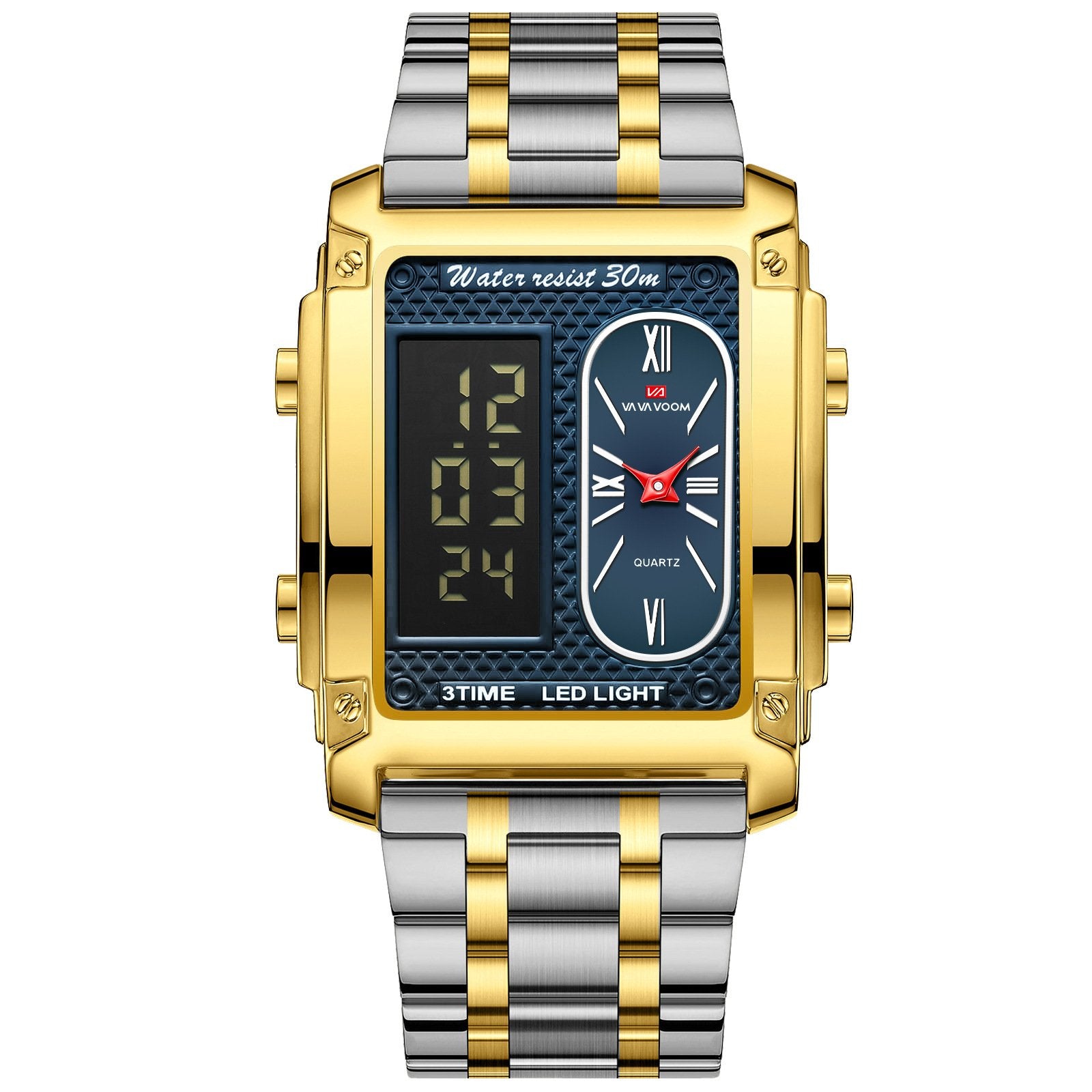 Waterproof Multi-Function Square Digital WatchWaterproof Multi-Function Square Digital Watch
