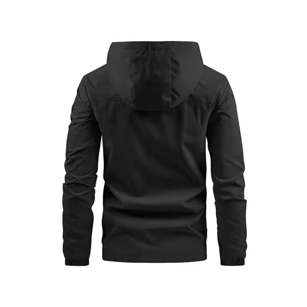 Men's All-Round Hooded Jacket - Waterproof, Wind-Resistant Work & Casual Wear