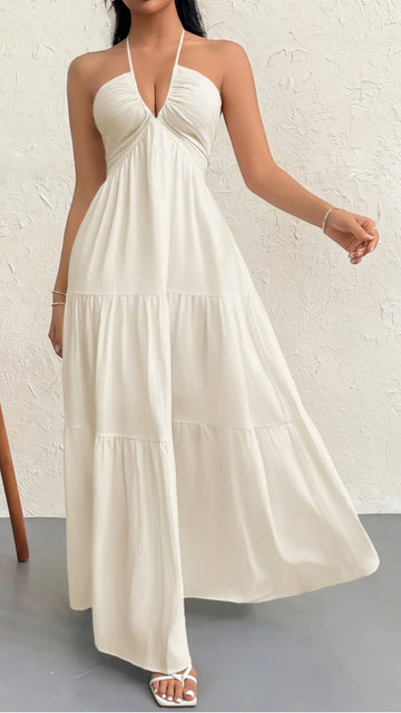 🎀 THE BACKLESS BINDING DRESS: PLAIN FRONT, WILD BACK — YOUR VACATION SECRET WEAPON 🎀