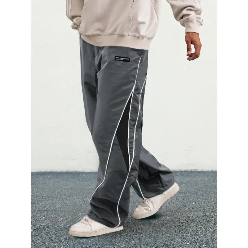 Men's Printed Drawstring Pants: Lightweight Baggy Straight Leg Trousers for Casual & Y2K Style