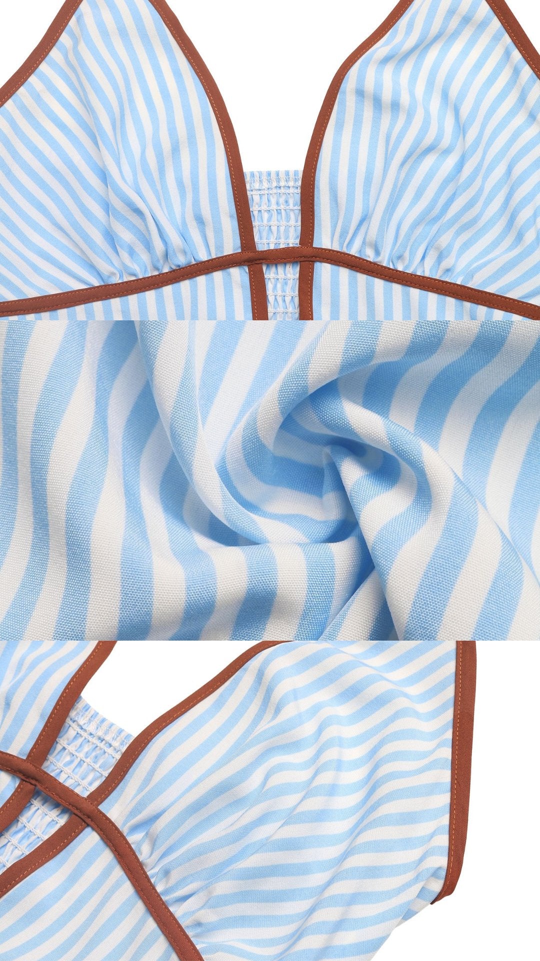 🎉 THE STRIPED NECK HALTER MIDI: SLEEVELESS, SEXY, AND READY FOR THE WEEKEND 🎉