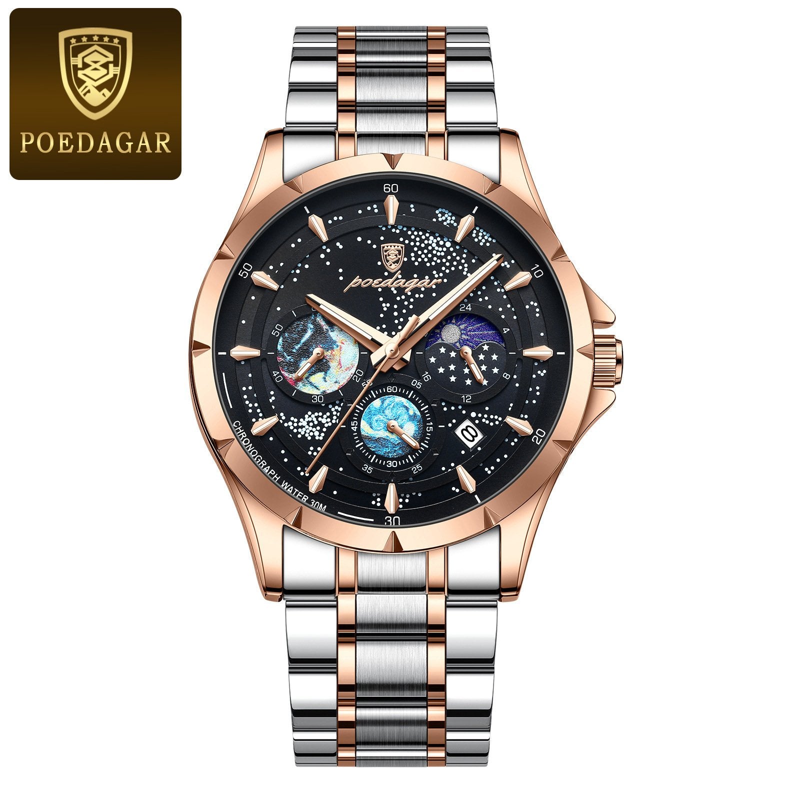 Starry Night Luminous Multifunctional Men's Quartz Watch