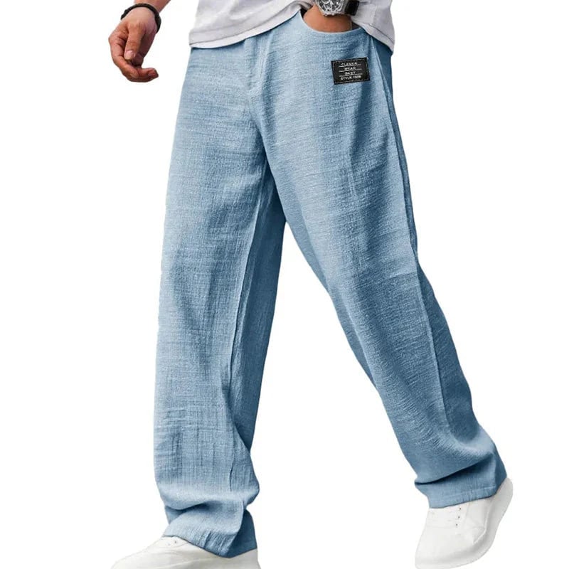 Men's Loose Linen Straight Fit Pants