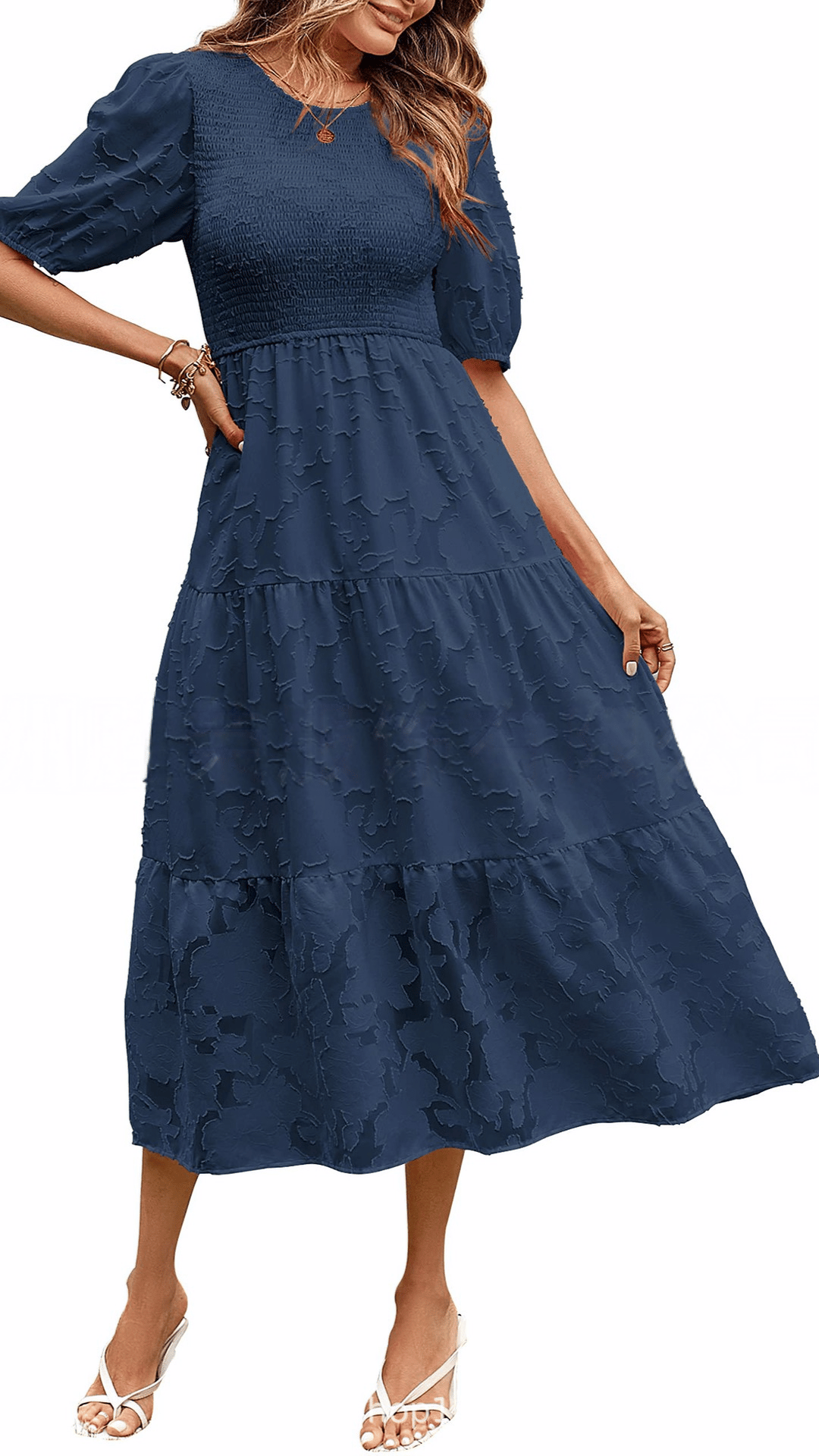 🌸 THE SMOCKED BUBBLE MAXI: PUFF SLEEVES, FLORAL LACE, TIERED DREAMS — YOUR 2026 SUMMER ROMANCE STARTS HERE 🌸