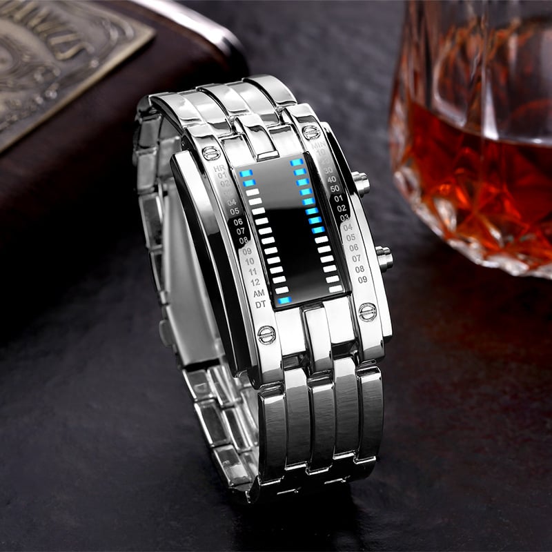 LED Iron Man Dual-Band Digital Watch