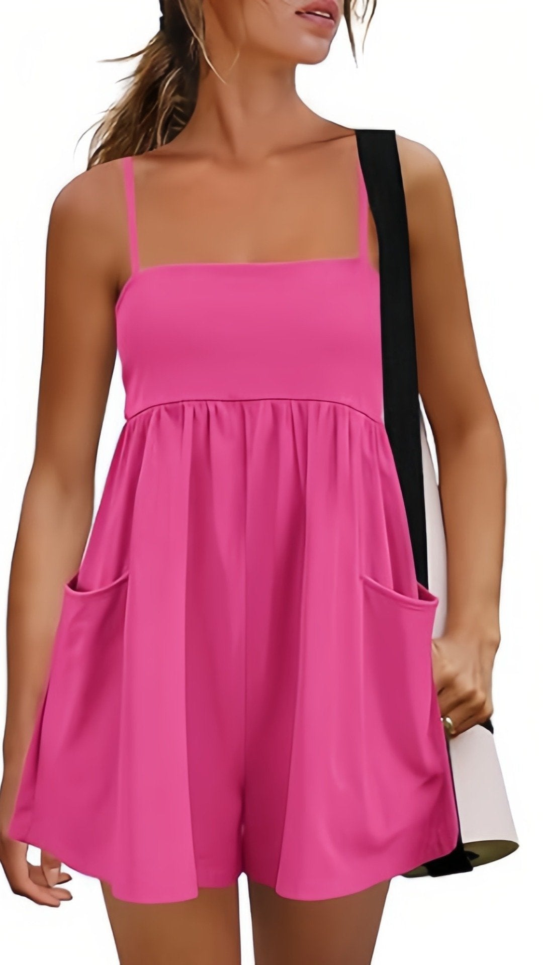 🌸 THE SUMMER ROMPER: SPAGHETTI STRAPS, FLOWY A‐LINE, FUNCTIONAL POCKETS — LOOKS LIKE A DRESS, FEELS LIKE A DREAM 🌸