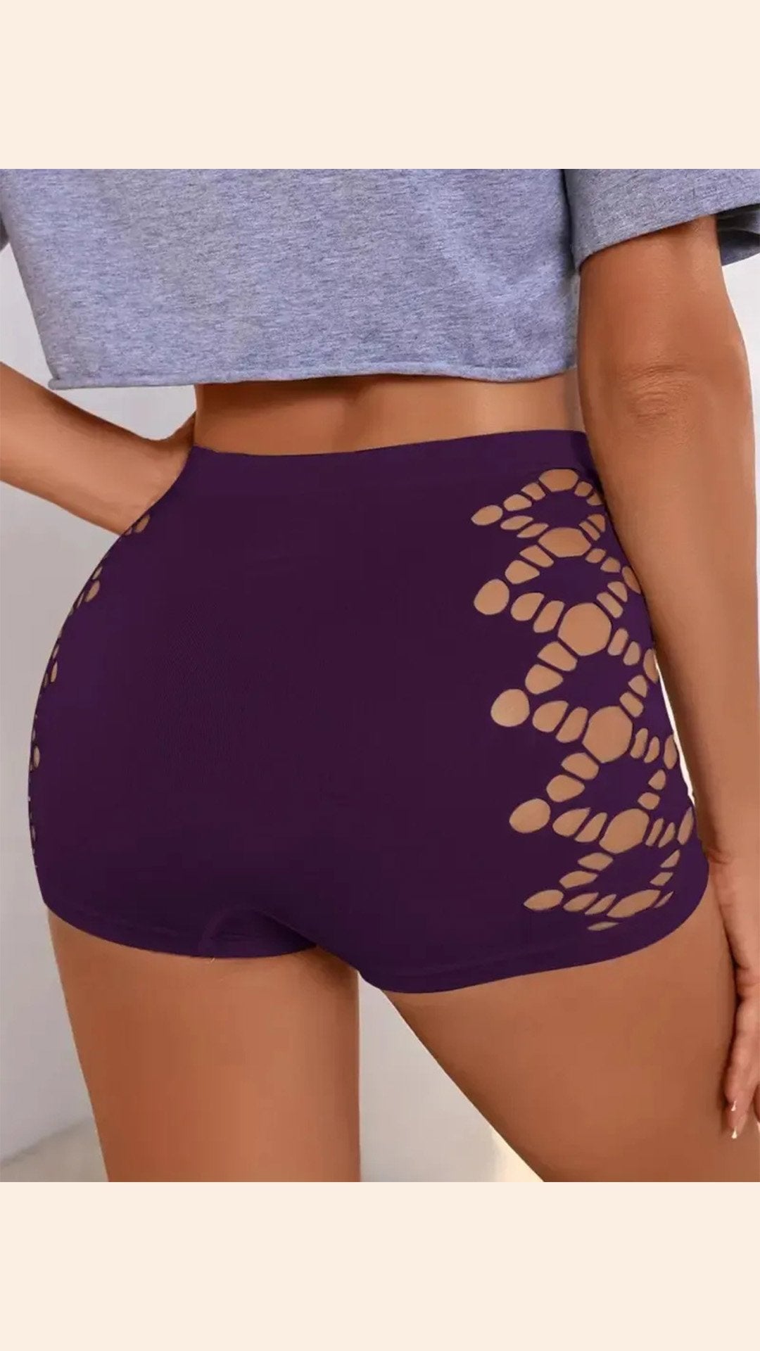 🌸 THE HOLLOW-OUT BOYSHORTS: LOW-RISE, TUMMY CONTROL, GEOMETRIC EDGE — YOUR NEW GO-TO FOR COMFORT & COVERAGE 🌸