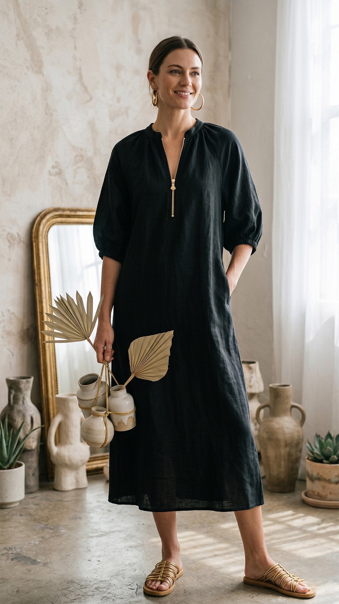 🌸 THE BOHO PUFF DRESS: SHORT SLEEVES, LOOSE FIT, EFFORTLESS SUMMER STYLE 🌸