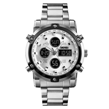 Multifunctional Waterproof Electronic Dual-Movement Men's Wristwatch