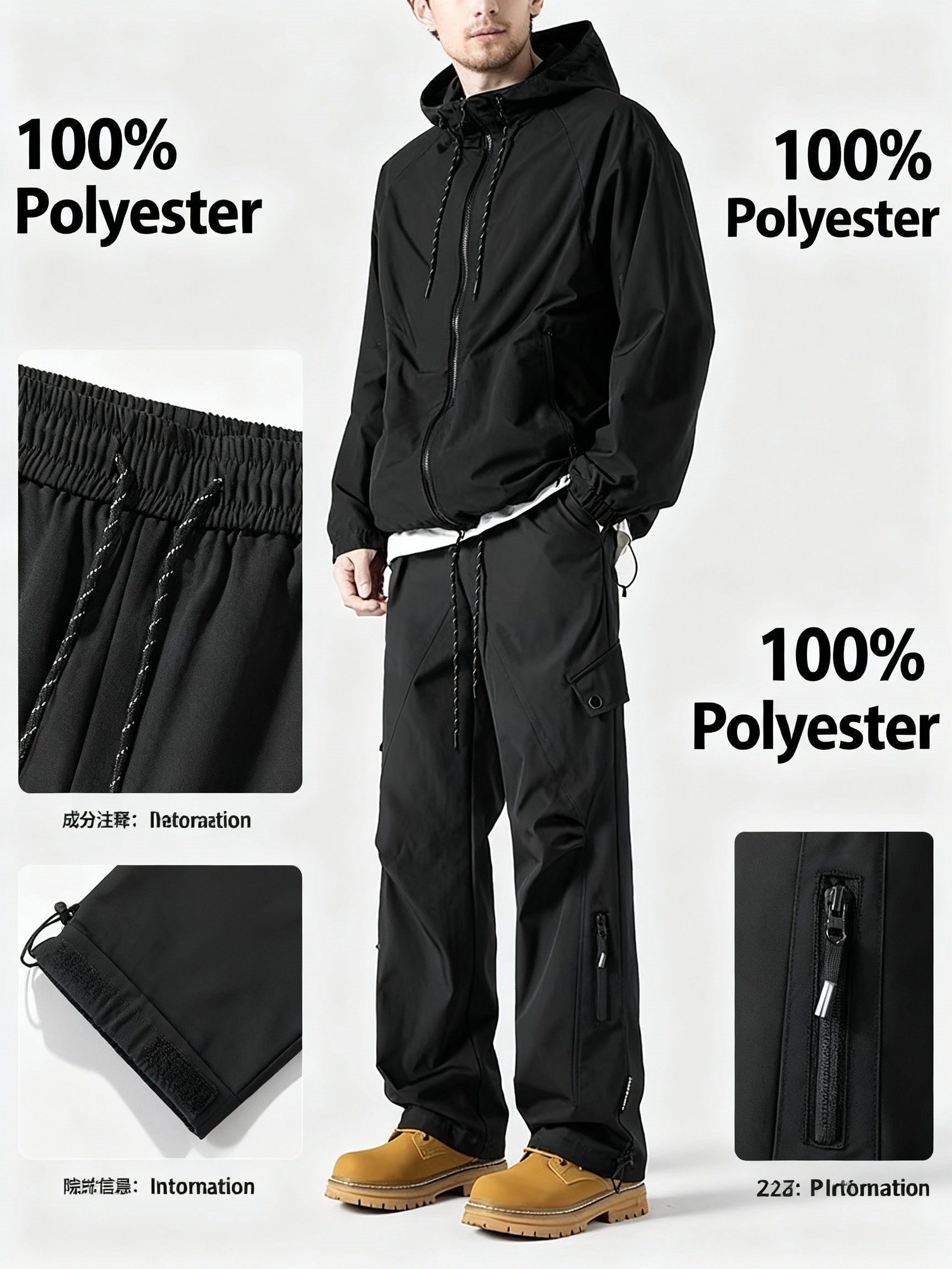 Men's Fleece-Lined Winter Hiking Pants: Waterproof, Windproof & Durable for Workwear and Outdoor Sports