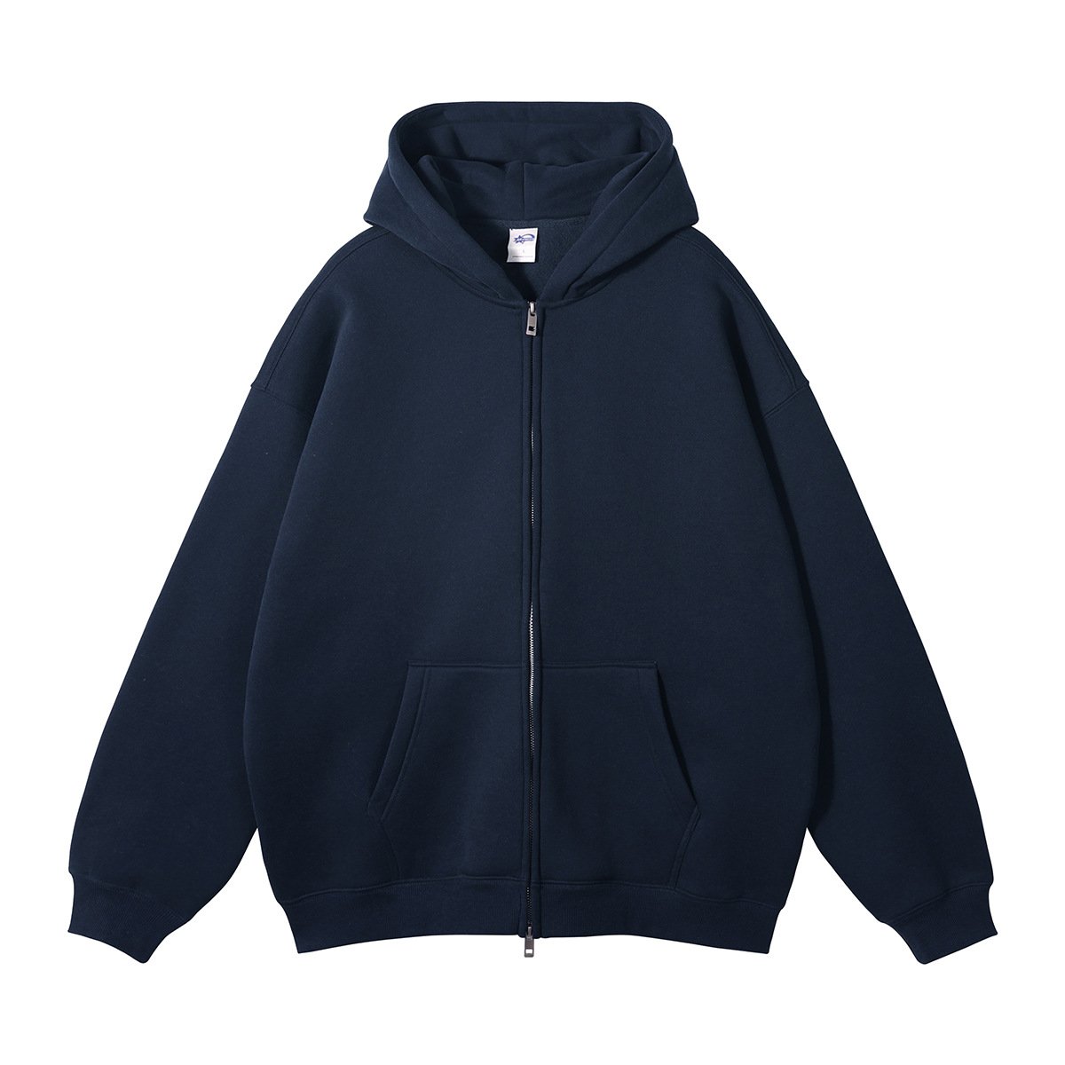 Oversized Zip Up Hoodie 🔥 Casual Streetwear Sweatshirt 👕 Double Zipper Jacket with Pockets