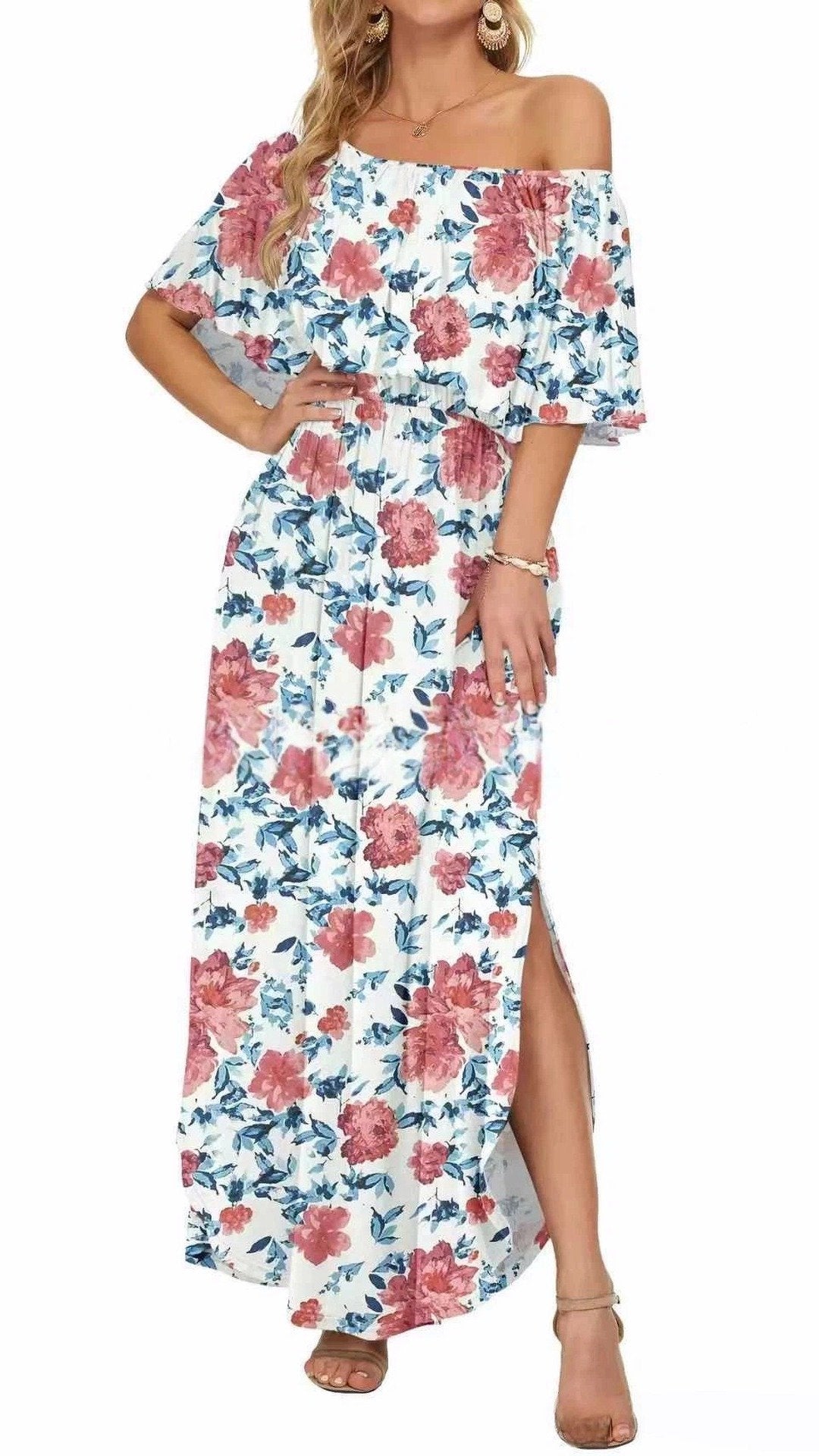 🌸 THE 3-IN-1 TRANSFORM DRESS: OFF-SHOULDER, ONE-SHOULDER, OR CLASSIC CREW — YOUR MOST VERSATILE SUMMER DRESS 🌸