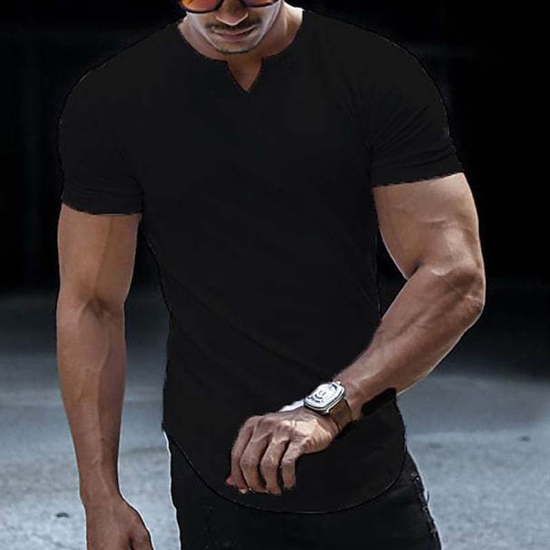 🌞 Spring Awakening: 50% Off! ✨Men's Athletic V-Neck T-Shirt | High-Stretch Slim Fit Tee
