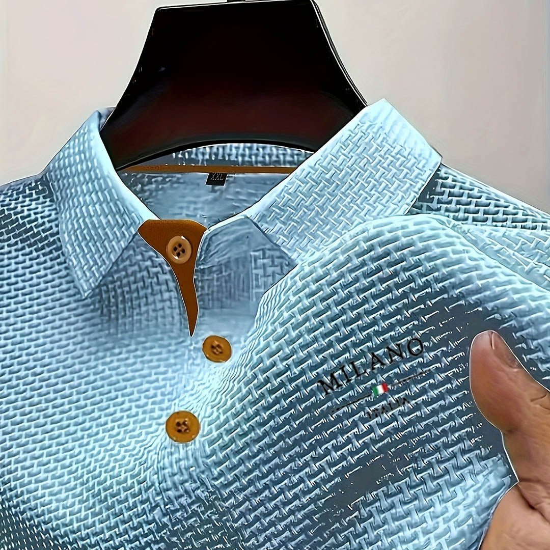 Men's Casual Polo Shirts Classic Short Sleeve Basic Button T-Shirt
