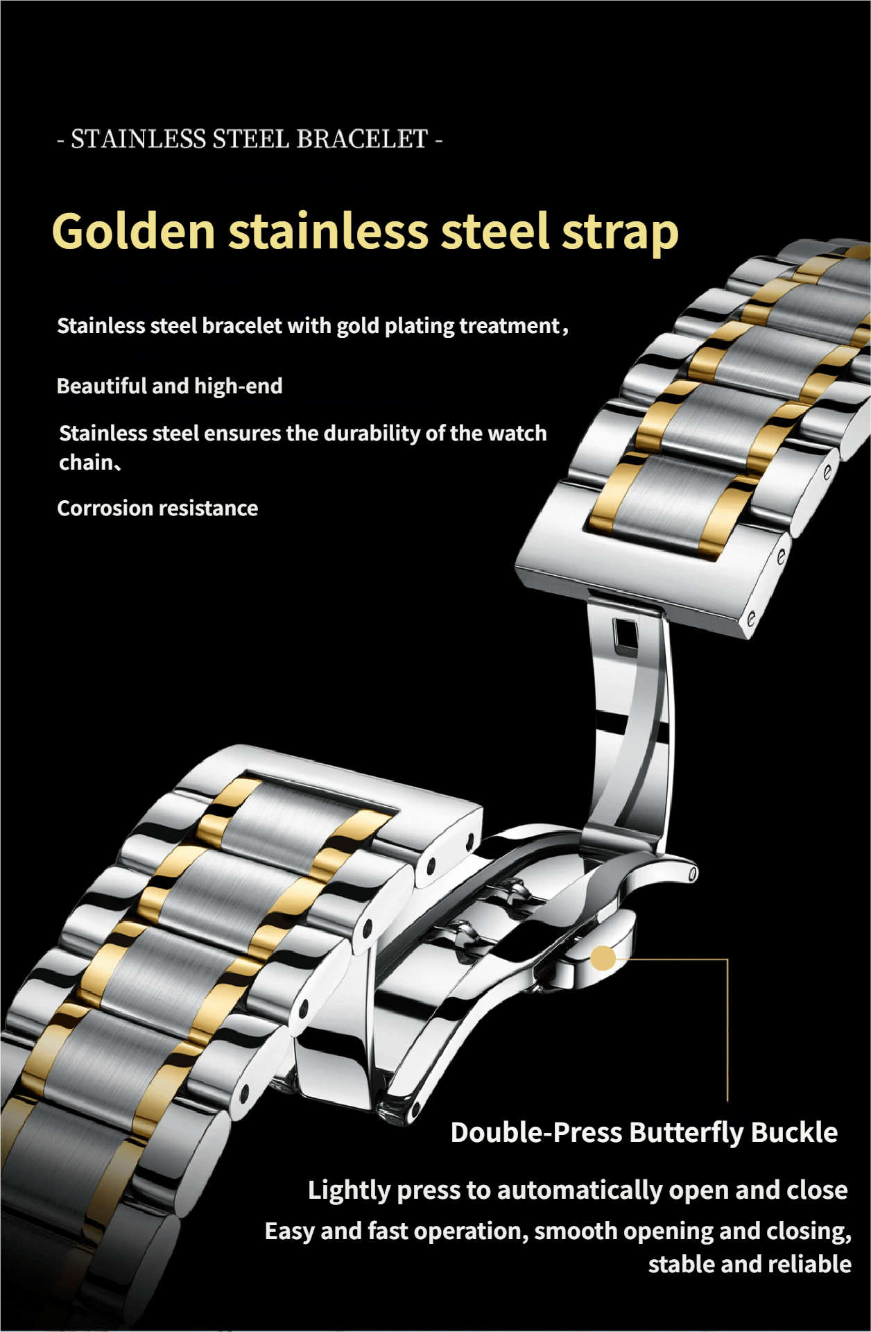 Fully Automatic Movement Business-Grade Water-Resistant Luminous Men's Quartz Wristwatch