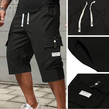 Men's Breathable, Loose-Fit Casual Pants with Elastic Waistband
