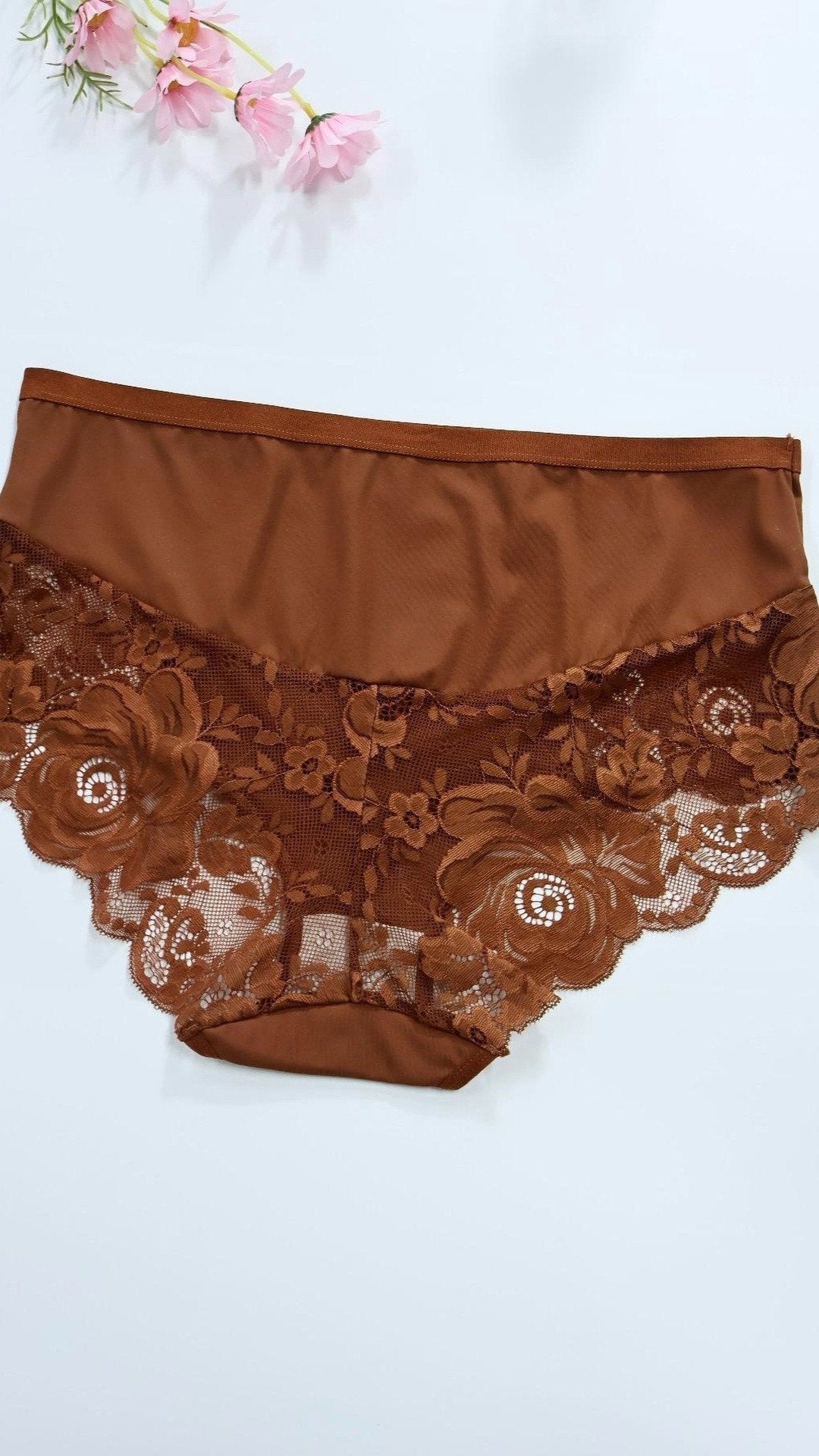 🌸 THE LACE HIGH-WAIST BRIEF: SCULPTING COMFORT, SHEER ROMANCE, NOW IN PLUS SIZES XL-4XL 🌸