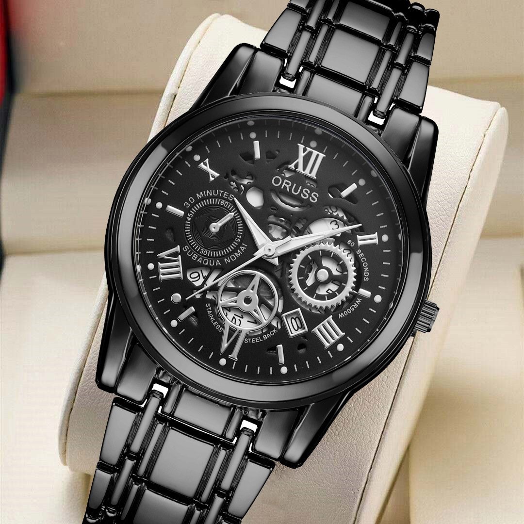 Swiss Water-Resistant Fully Automatic Quartz Watch for Men
