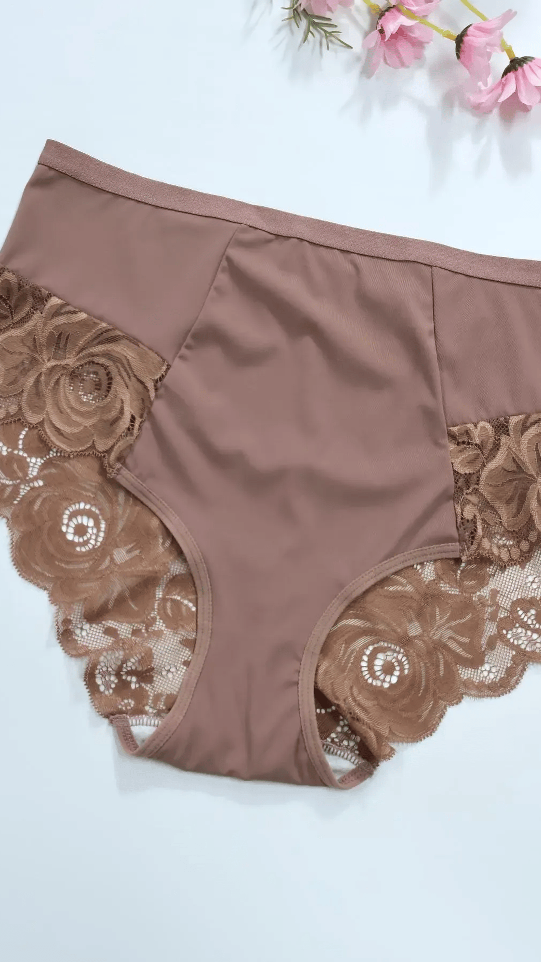 🌸 THE LACE HIGH-WAIST BRIEF: SCULPTING COMFORT, SHEER ROMANCE, NOW IN PLUS SIZES XL-4XL 🌸