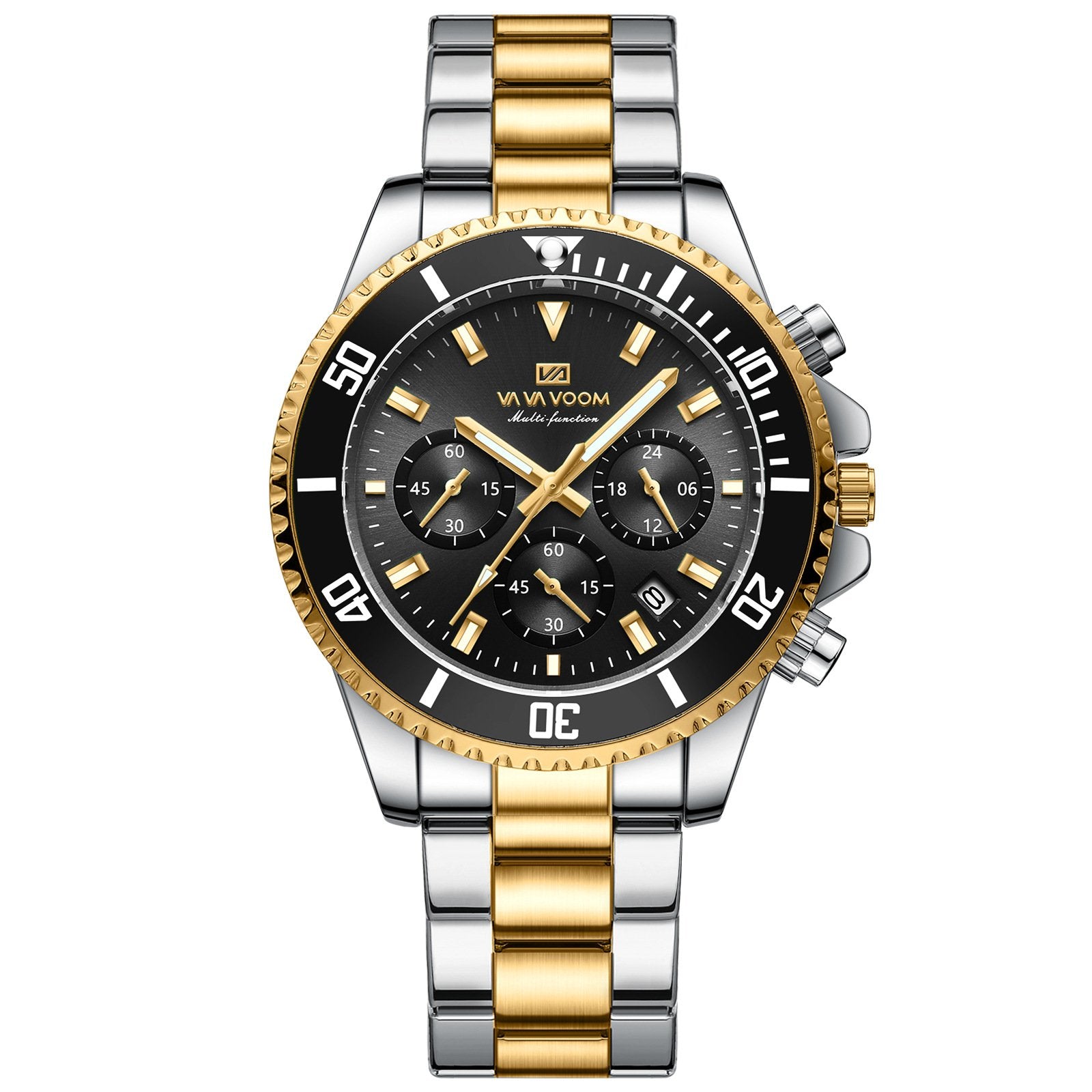 Men's luxury watch with waterproof and luminous dial