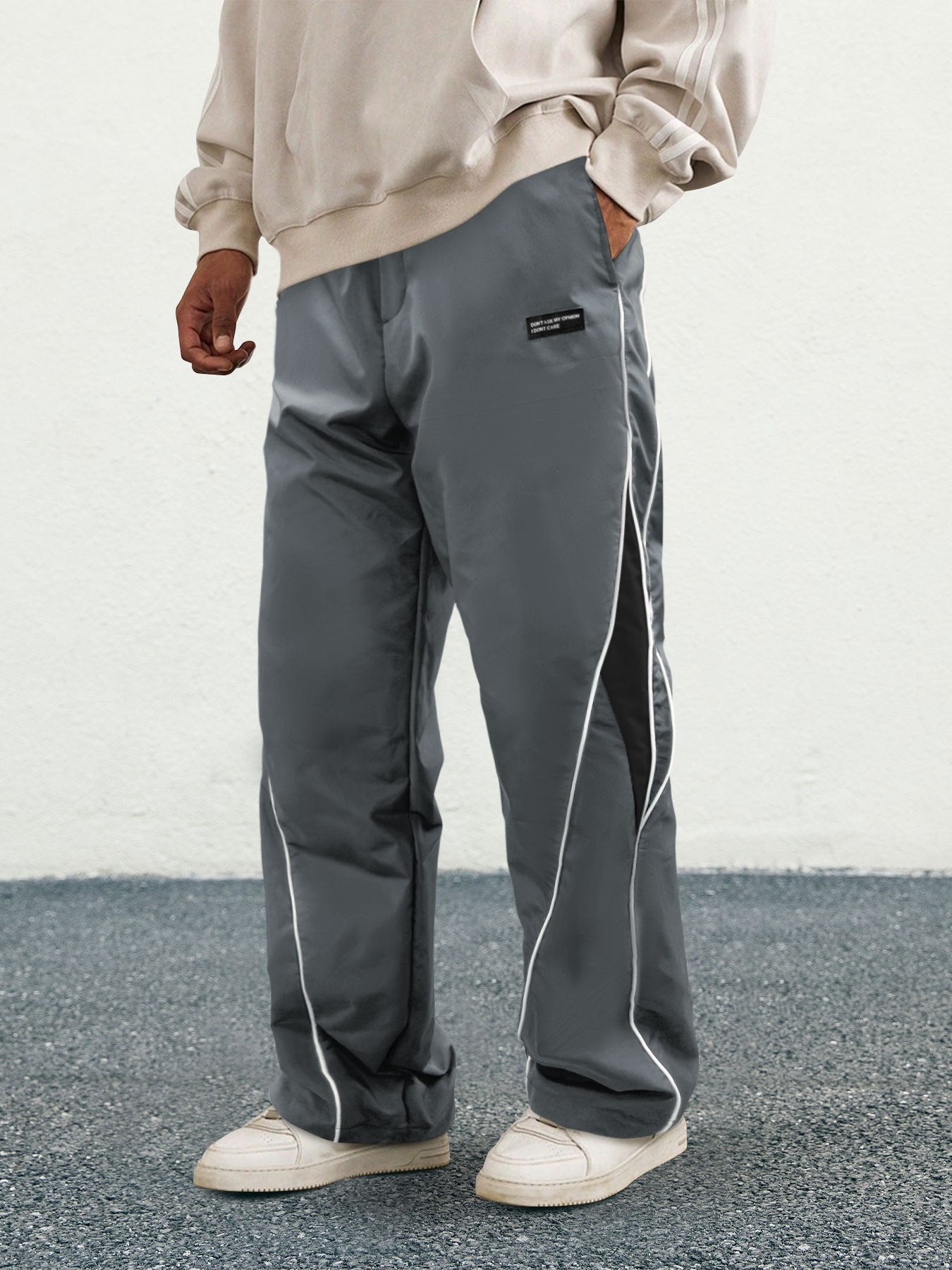 Men's Printed Drawstring Pants: Lightweight Baggy Straight Leg Trousers for Casual & Y2K Style