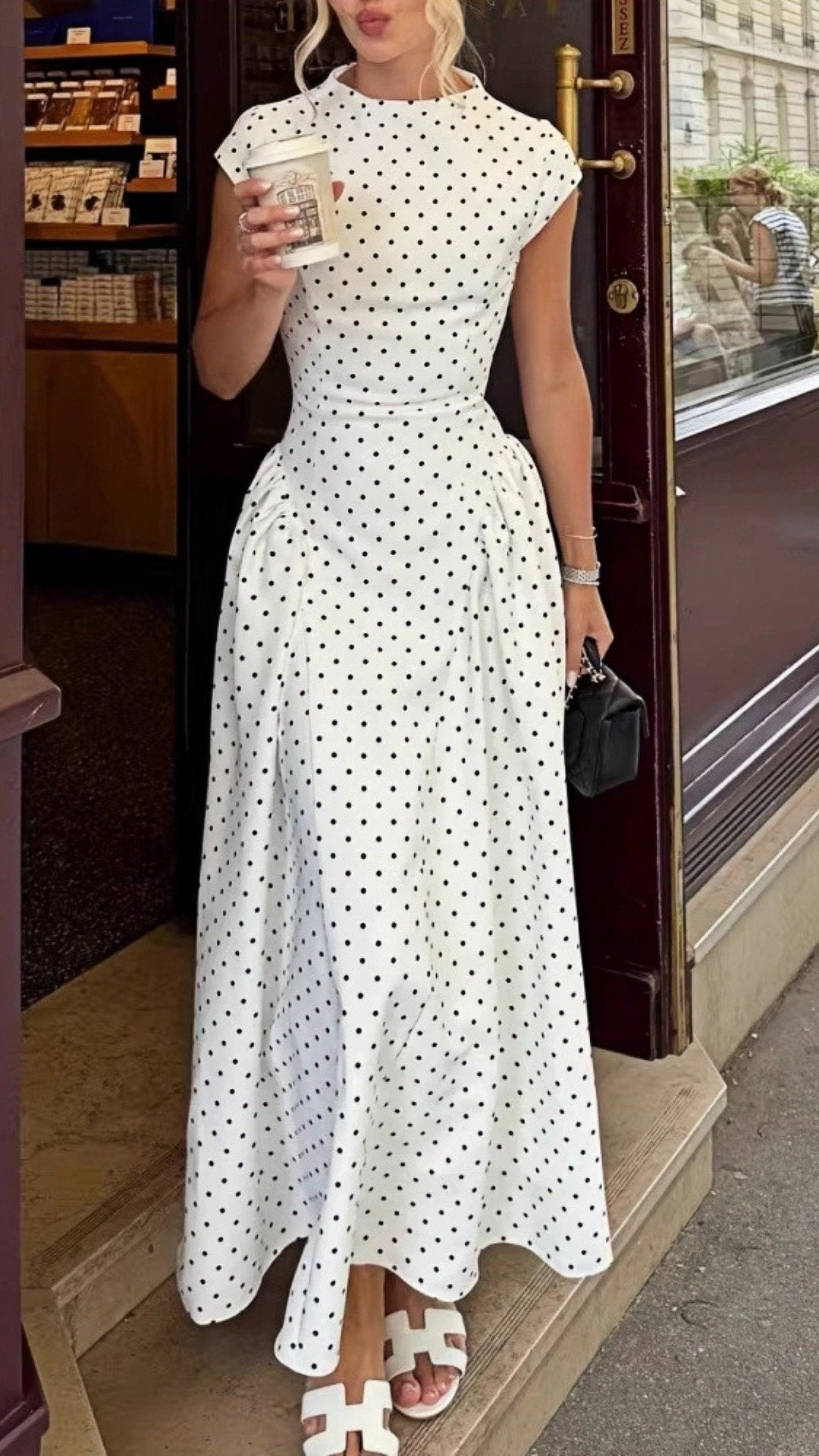 🌸 THE BOHO DOT MAXI: A-LINE BODYCON, O-NECK, SLEEVELESS — YOUR NEW FAVOURITE FOR SUMMER PARTIES & HOLIDAYS 🌸