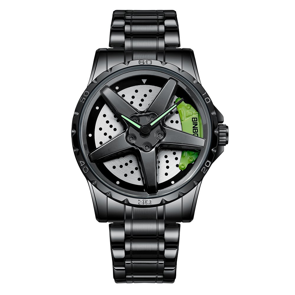 Men's Racing Steering Wheel Watch Water-resistant with luminous hands Adjustable strap