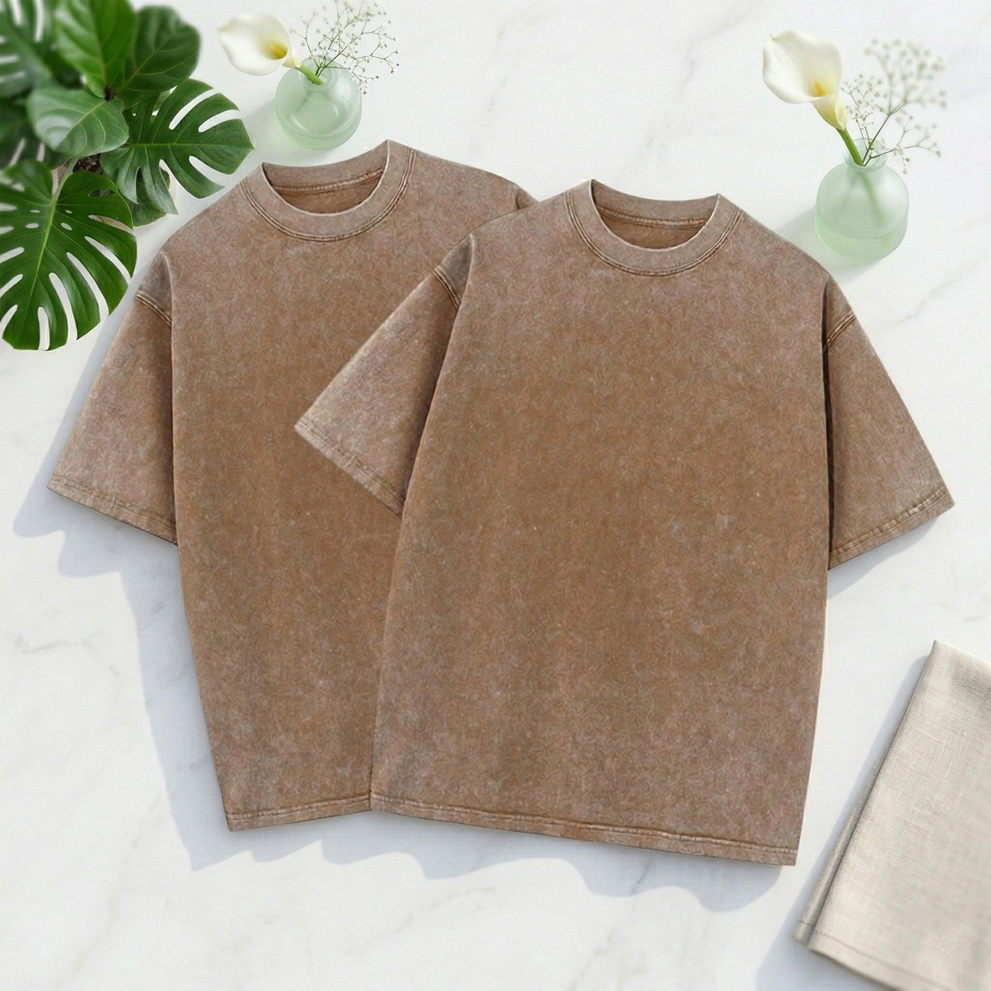 Elite Heavyweight 230g+ Cotton Tee: 2-Pack Oversize Urban Vintage Set