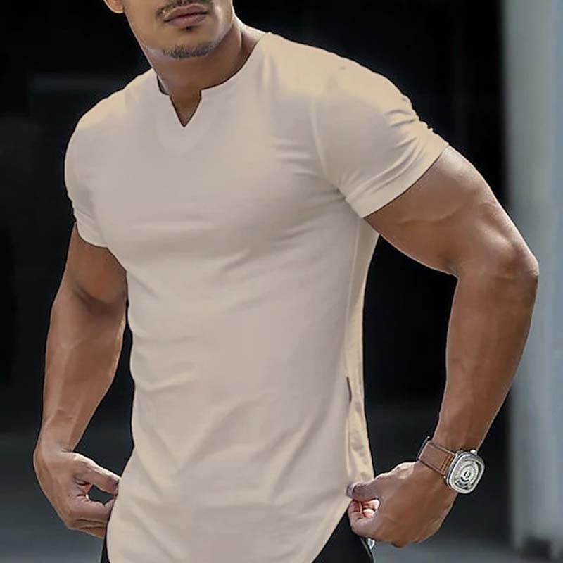 🌞 Spring Awakening: 50% Off! ✨Men's Athletic V-Neck T-Shirt | High-Stretch Slim Fit Tee