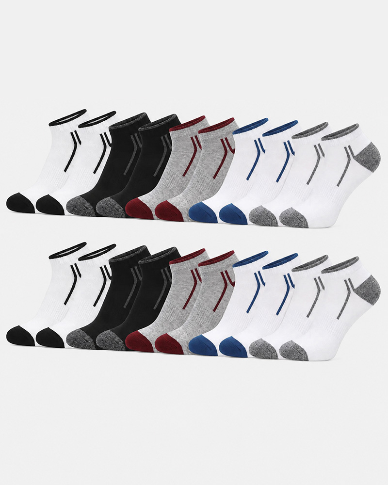 Men's 15-Pair Breathable Mesh Ankle Socks – Lightweight, Colorful, Comfortable Fit for Hiking & Fitness --- 15 Pairs for Just £18.98 & Free shipping!