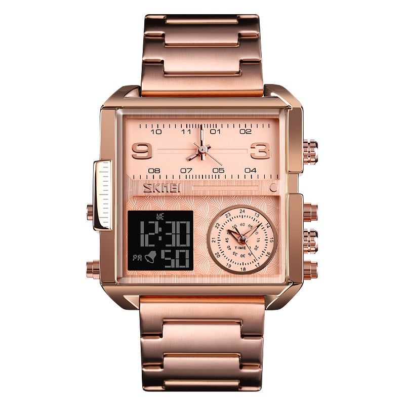 Men's square watch with luminous function