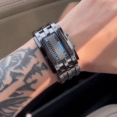 LED Iron Man Dual-Band Digital Watch