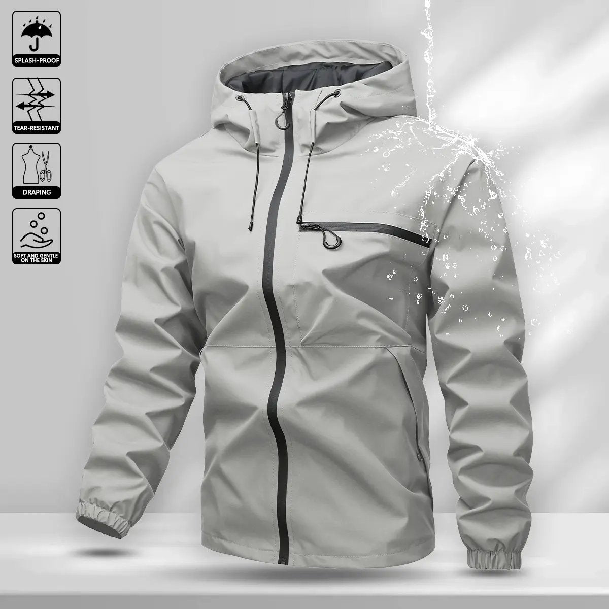 🔥Limited 50% Off🔥Men's All-Round Hooded Jacket - Waterproof, Wind-Resistant Work & Casual Wear