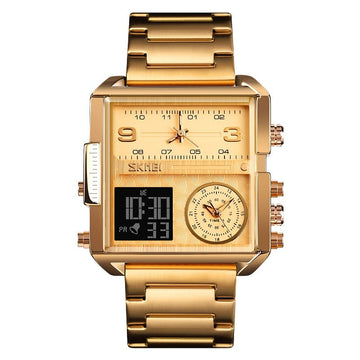 Men's square watch with luminous function