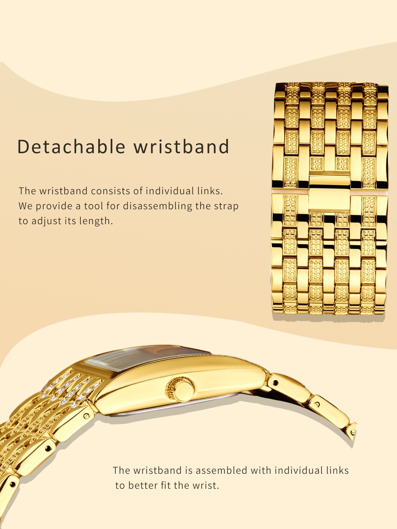 Luxury Diamond-Set Women's Watch with a Square Dial