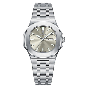 Square Quartz Watch with Water Resistance and Luminous Feature