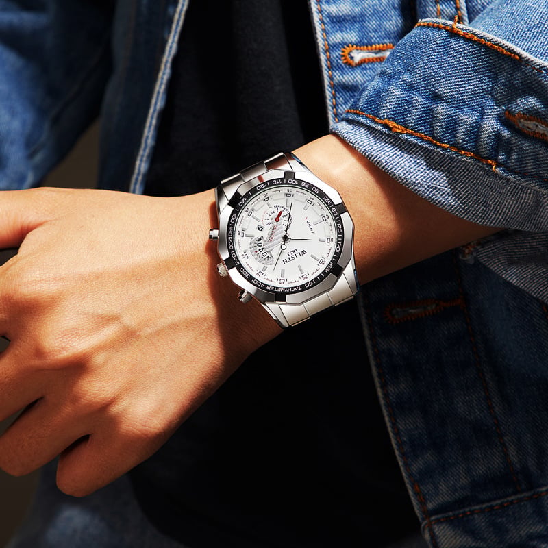 Waterproof luminous men's watch with calendar