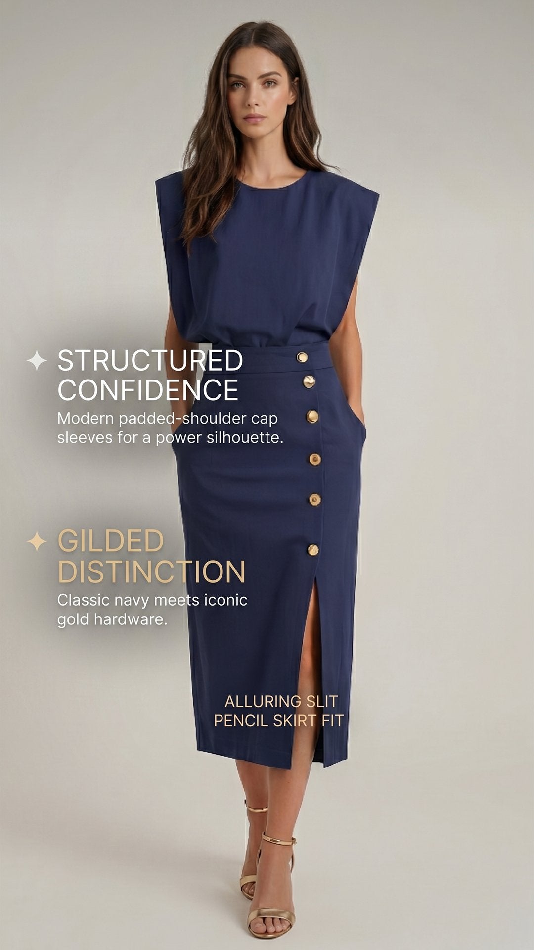 🖤 THE COMMUTER SLIM DRESS: BUTTON FRONT, SIDE SPLIT, MIDI LENGTH — YOUR MOST POLISHED OFFICE-TO-DINNER PIECE 🖤