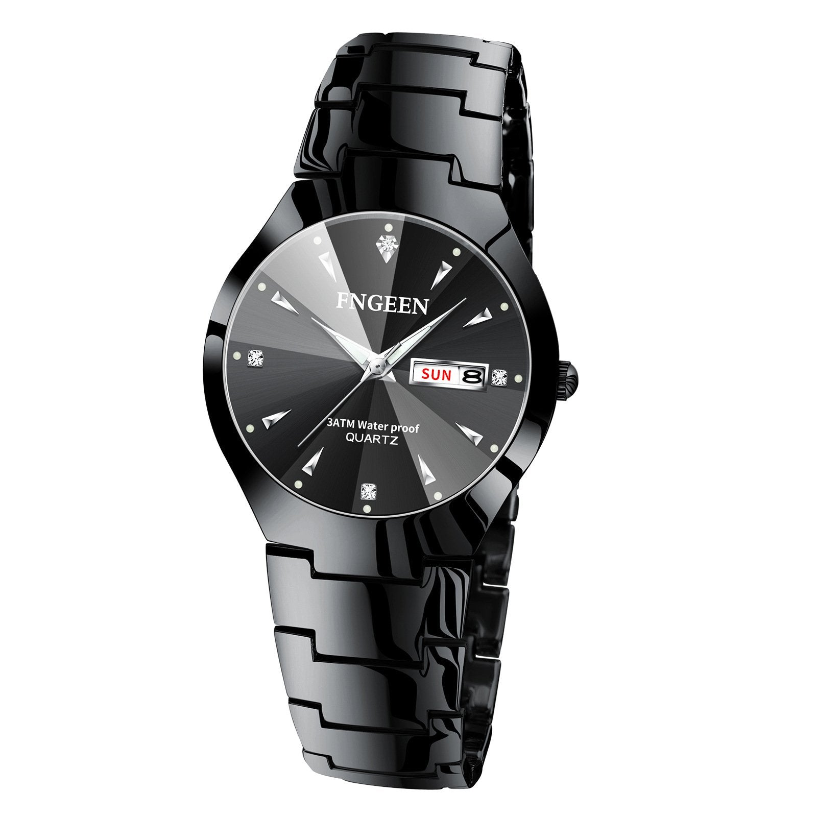 Quartz wristwatch for the fashionable business gentleman