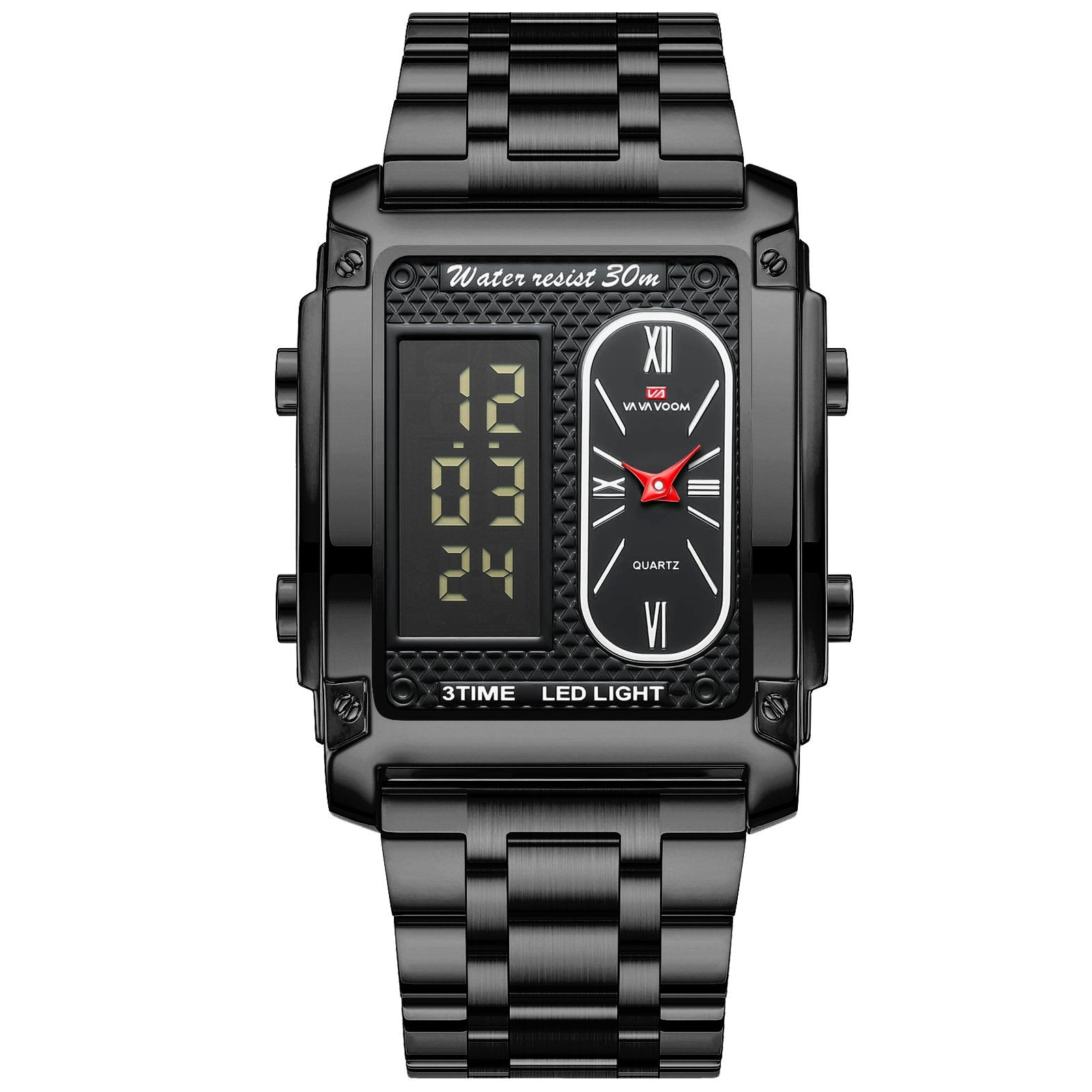 Waterproof Multi-Function Square Digital WatchWaterproof Multi-Function Square Digital Watch