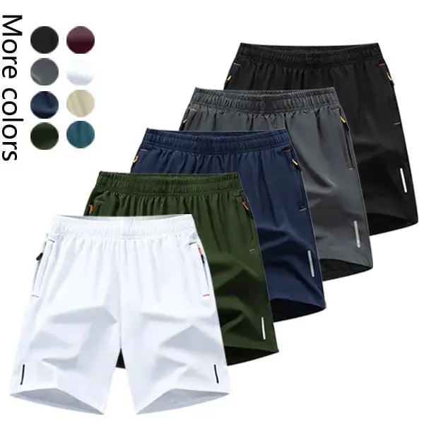 🎉BUY MORE SAVE MORE🎉Men's 5-Pack Quick-Dry Athletic Shorts - Lightweight Breathable Casual Shorts for Gym, Running & Travel
