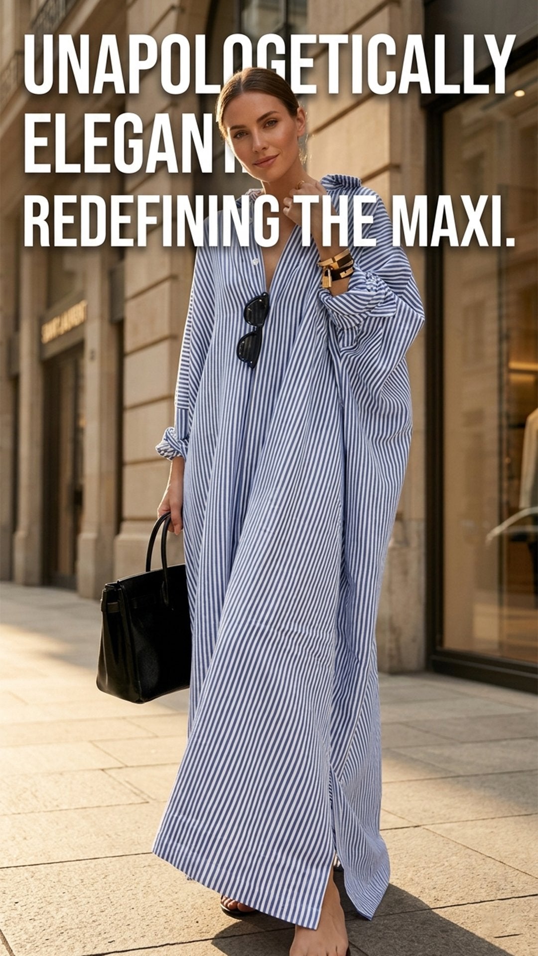 🌊 THE BATWING STRIPE MAXI: LOOSE, COTTON-SOFT — YOUR NEW FAVOURITE BEACH TO BRUNCH DRESS 🌊