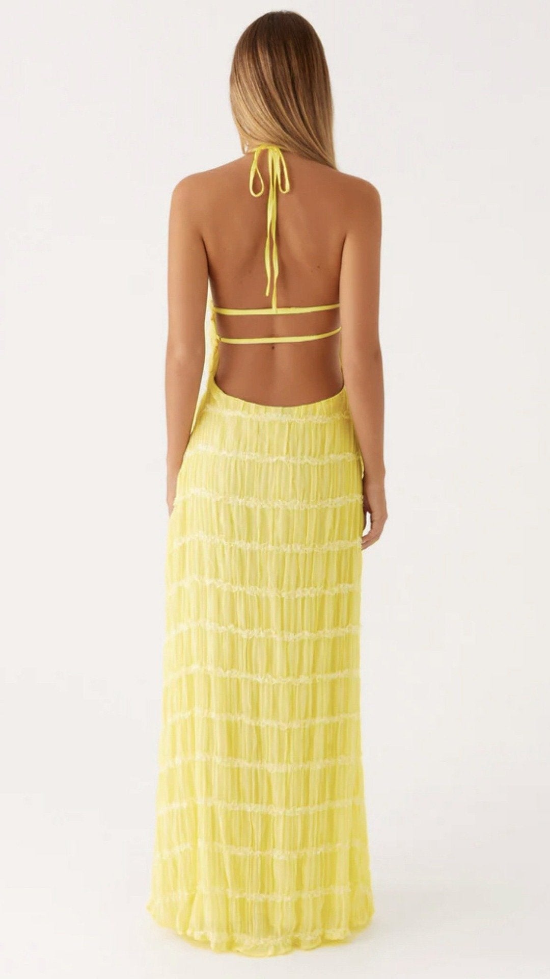 🌺 THE HALTER BACKLESS MAXI: OPEN BACK, SELF-TIE STRAPS, FULLY LINED — YOUR MOST SOPHISTICATED SUMMER DRESS 🌺