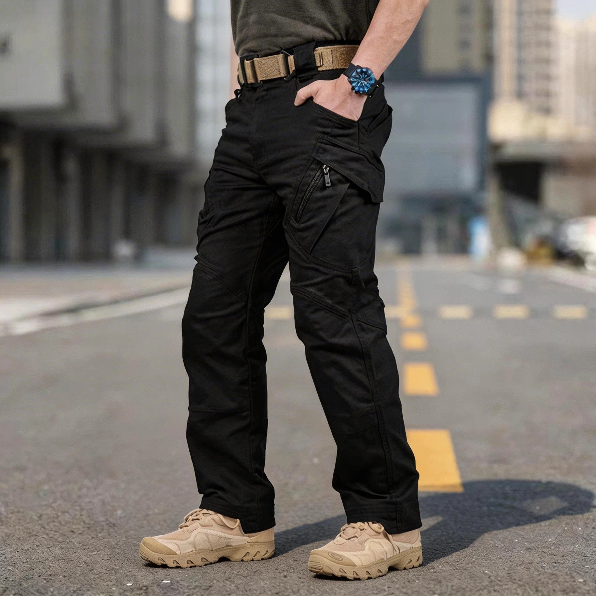 Men's Work Cargo Pants - Breathable, Quick-Dry & Water-Resistant Fabric