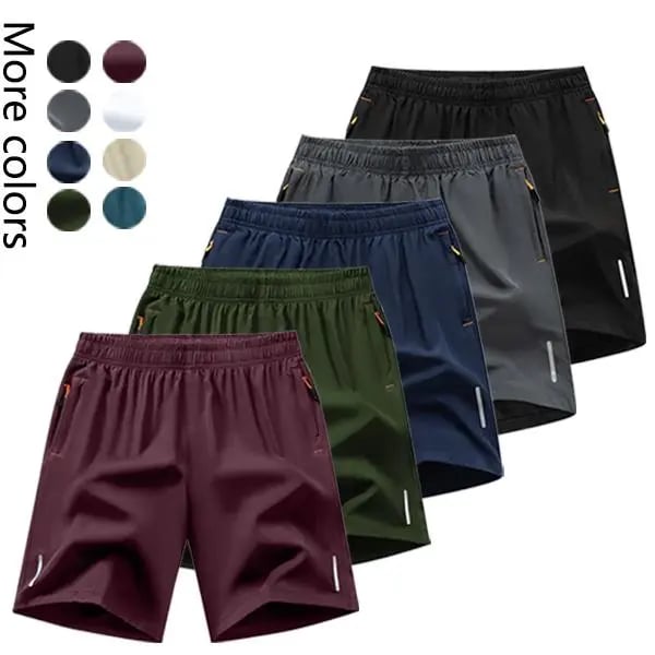 🎉BUY MORE SAVE MORE🎉Men's 5-Pack Quick-Dry Athletic Shorts - Lightweight Breathable Casual Shorts for Gym, Running & Travel