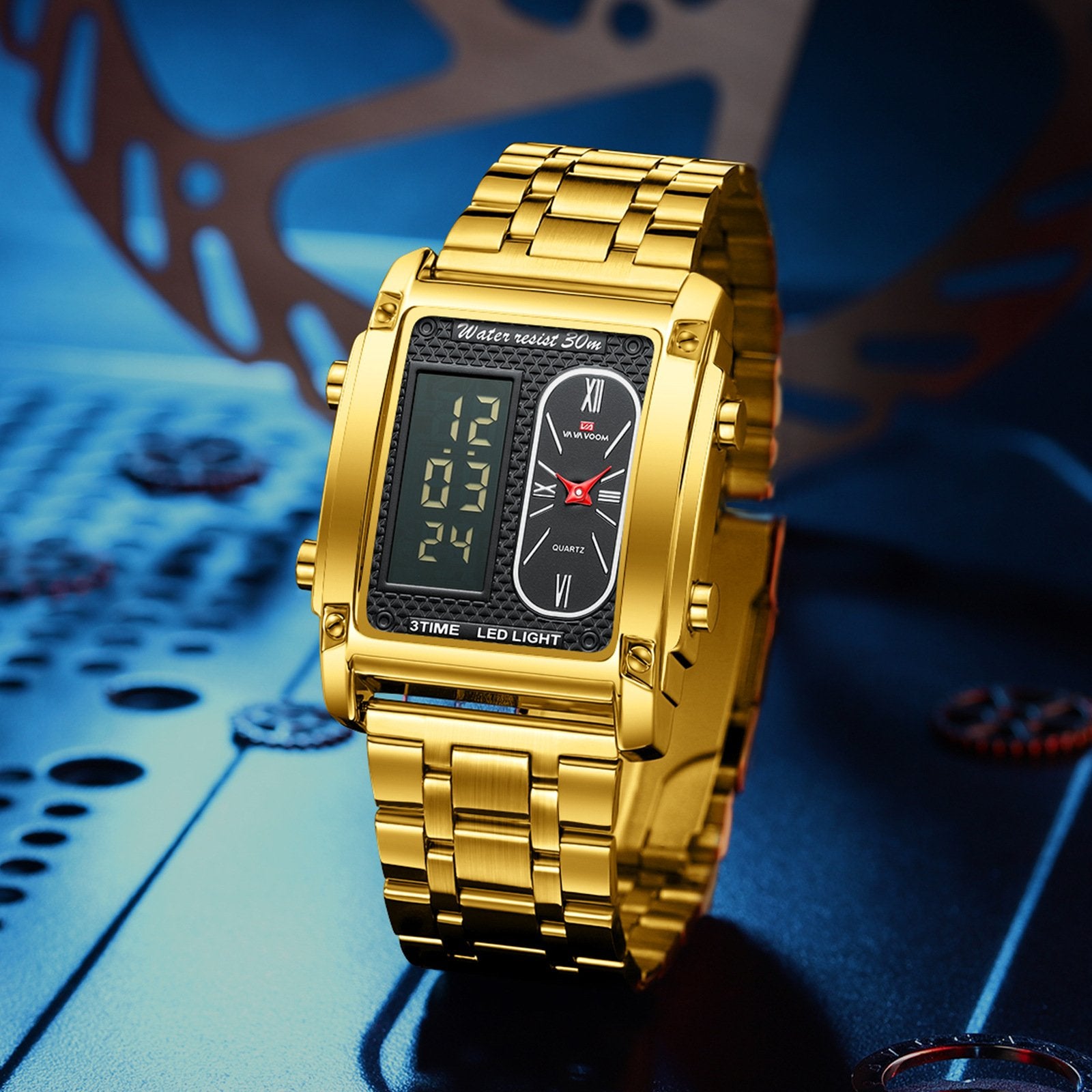 Waterproof Multi-Function Square Digital WatchWaterproof Multi-Function Square Digital Watch