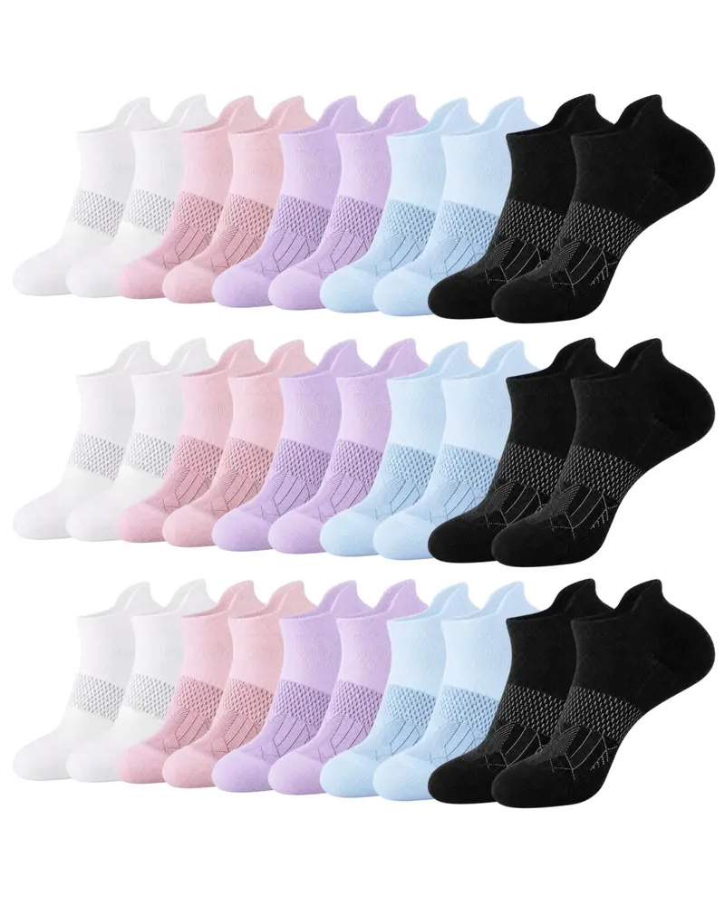 Men's 15-Pair Breathable Mesh Ankle Socks – Lightweight, Colorful, Comfortable Fit for Hiking & Fitness --- 15 Pairs for Just £18.98 & Free shipping!